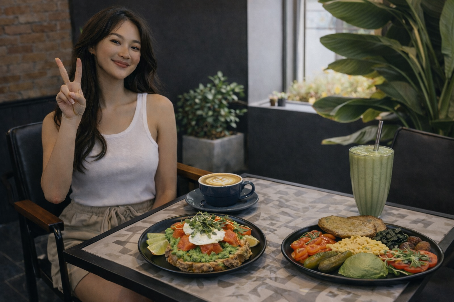 Café Culture Brunch Club interior and dining space in Nha Trang